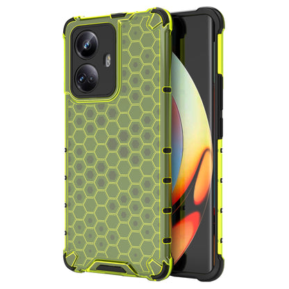 For Realme 10 Pro+ 5G Honeycomb Texture Protective Phone Case TPU+PC Cell Phone Cover