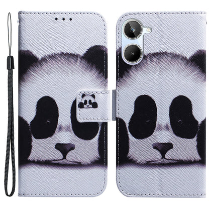 Anti-Drop Phone Case for Realme 10 4G PU Leather Cover Wallet Phone Protector with Strap