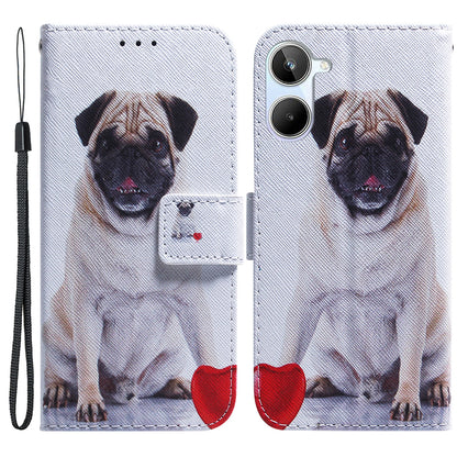 Anti-Drop Phone Case for Realme 10 4G PU Leather Cover Wallet Phone Protector with Strap