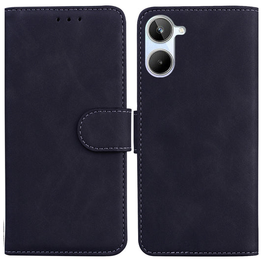 For Realme 10 4G PU Leather Phone Case Wallet Stand Solid Color Phone Cover