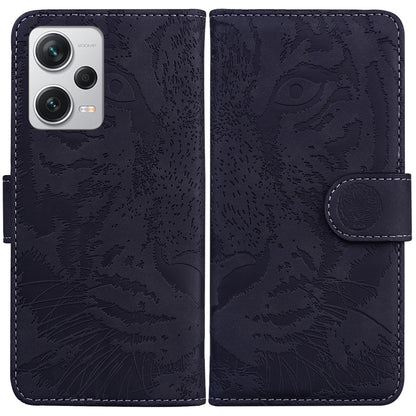 For Xiaomi Redmi Note 12 Pro+ 5G PU Leather Wallet Case Tiger Pattern Imprinted Stand Flip Phone Cover