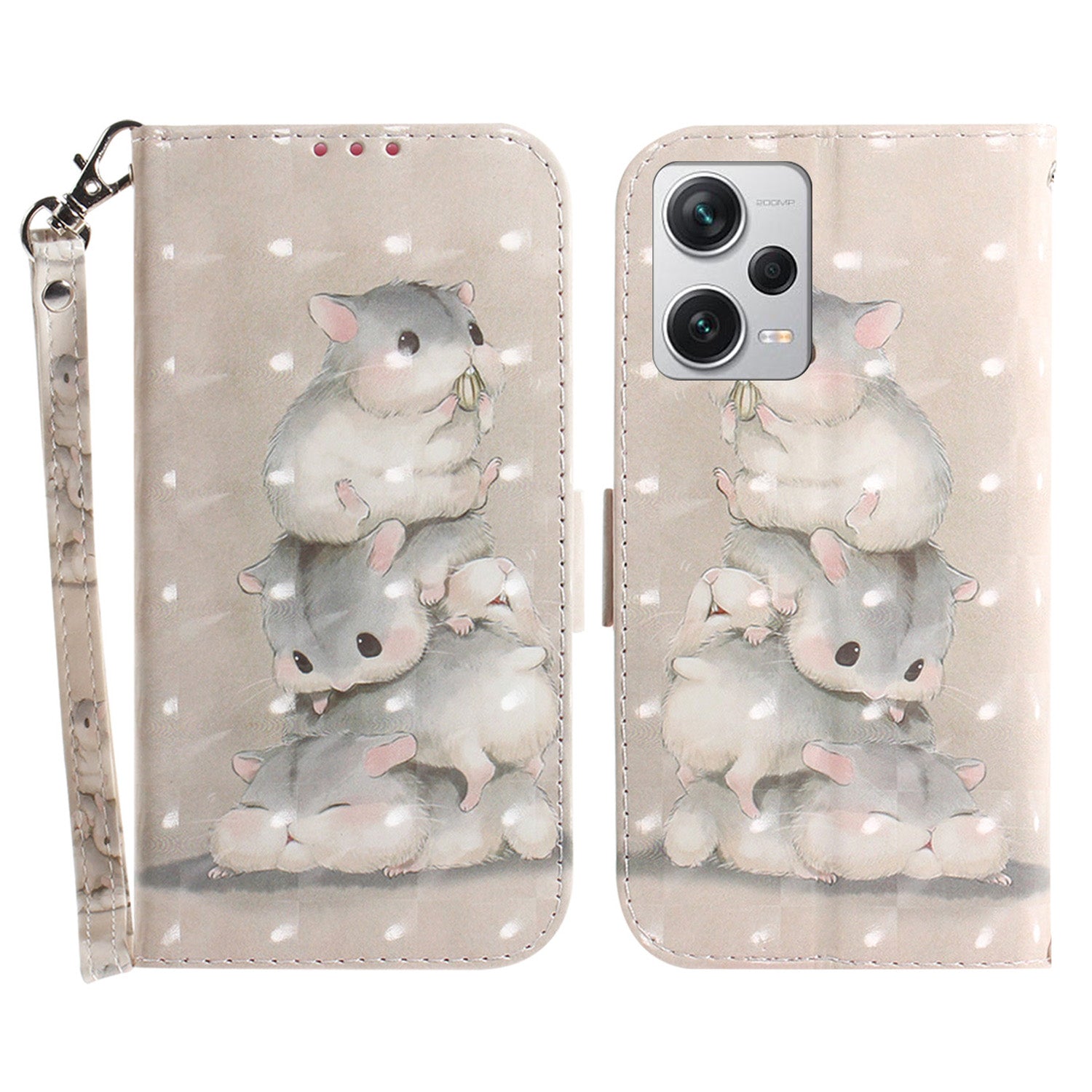 For Xiaomi Redmi Note 12 Pro+ 5G Shockproof  PU Leather Phone Case Stand Wallet