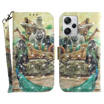 For Xiaomi Redmi Note 12 Pro+ 5G Shockproof  PU Leather Phone Case Stand Wallet