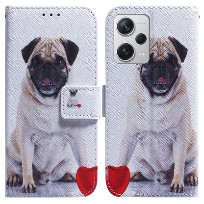 For Xiaomi Redmi Note 12 Pro+ 5G Shockproof Wallet Cover Pattern Printing PU Leather Stand Phone Case with Strap