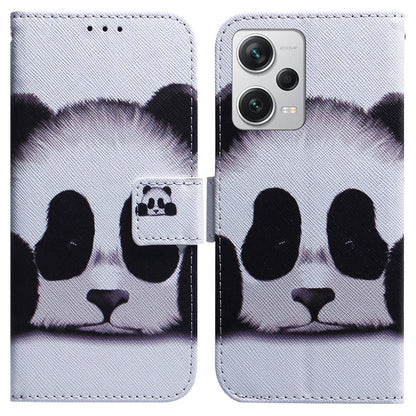 For Xiaomi Redmi Note 12 Pro+ 5G Shockproof Wallet Cover Pattern Printing PU Leather Stand Phone Case with Strap
