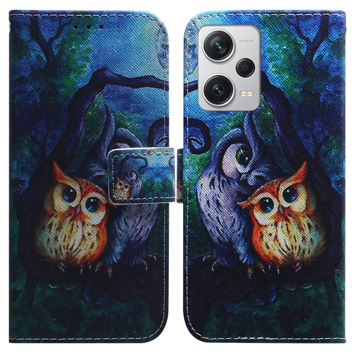 For Xiaomi Redmi Note 12 Pro+ 5G Shockproof Wallet Cover Pattern Printing PU Leather Stand Phone Case with Strap