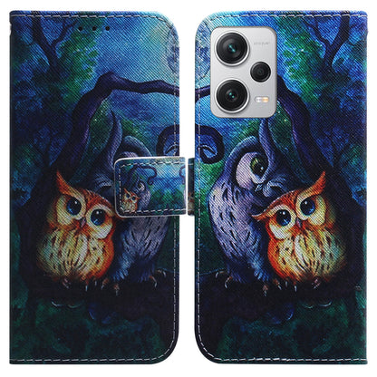 For Xiaomi Redmi Note 12 Pro+ 5G Shockproof Wallet Cover Pattern Printing PU Leather Stand Phone Case with Strap