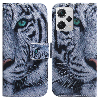 For Xiaomi Redmi Note 12 Pro+ 5G Shockproof Wallet Cover Pattern Printing PU Leather Stand Phone Case with Strap