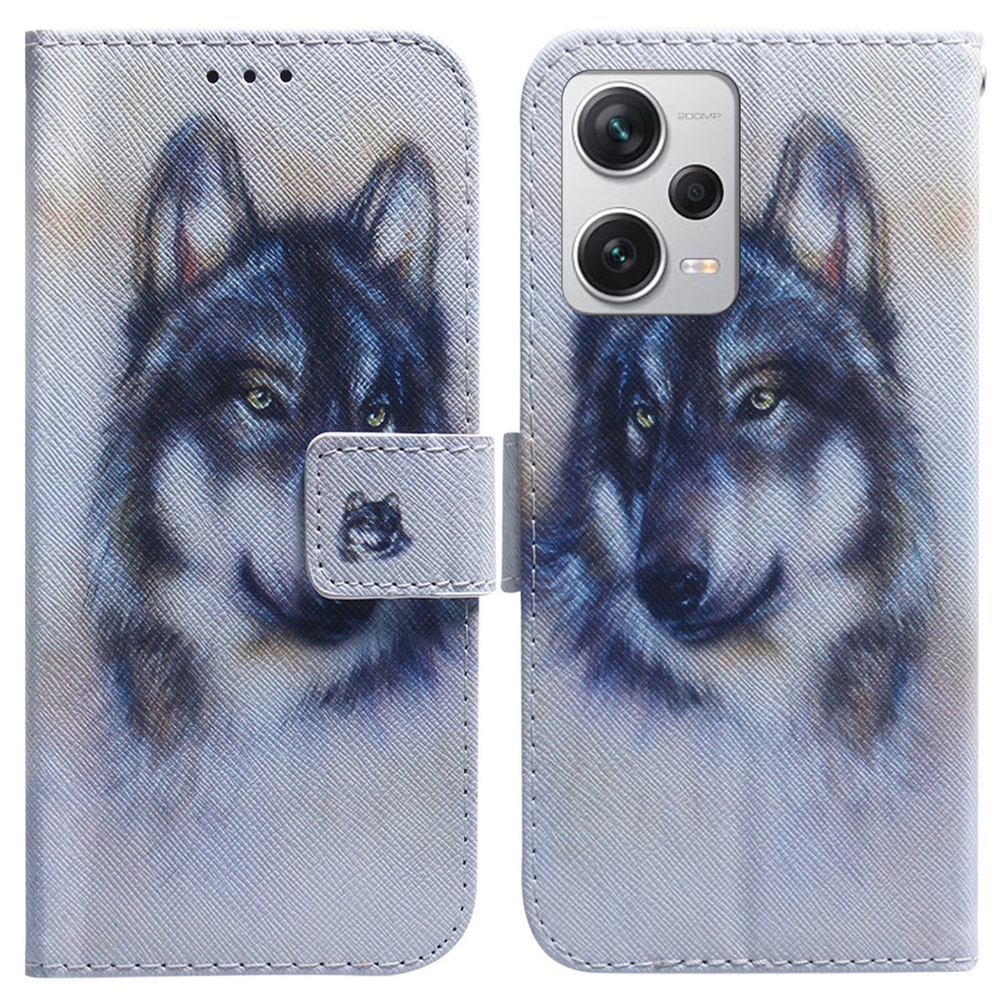 For Xiaomi Redmi Note 12 Pro+ 5G Shockproof Wallet Cover Pattern Printing PU Leather Stand Phone Case with Strap
