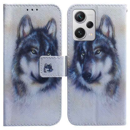 For Xiaomi Redmi Note 12 Pro+ 5G Shockproof Wallet Cover Pattern Printing PU Leather Stand Phone Case with Strap
