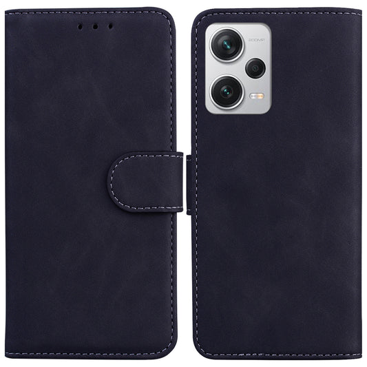 For Xiaomi Redmi Note 12 Pro+ 5G PU Leather Cover Solid Color Wallet Stand Protective Phone Case