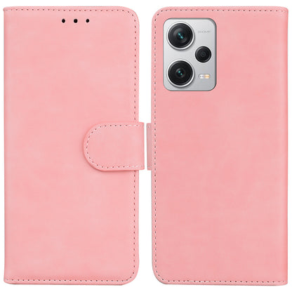 For Xiaomi Redmi Note 12 Pro+ 5G PU Leather Cover Solid Color Wallet Stand Protective Phone Case