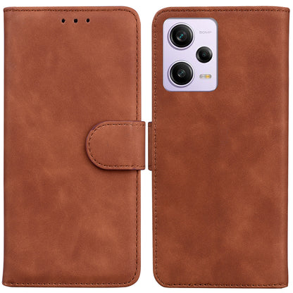 For Xiaomi Redmi Note 12 Pro 5G / Note 12 Pro Speed 5G / Poco X5 Pro 5G Leather Flip Phone Case Solid Color Wallet Cover Stand