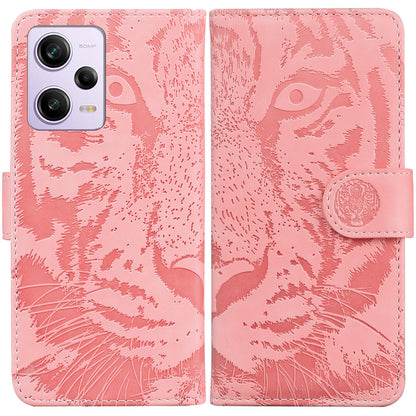 Leather Phone Case for Xiaomi Redmi Note 12 Pro 5G / Note 12 Pro Speed 5G / Poco X5 Pro 5G , Stand Tiger Pattern Imprinted Wallet Cover