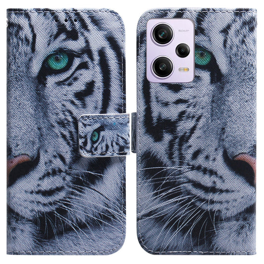 For Xiaomi Poco X5 Pro 5G / Redmi Note 12 Pro 5G / 12 Pro Speed 5G Phone Case Pattern Printing PU Leather Wallet Stand Cover with Strap