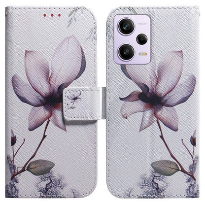 For Xiaomi Poco X5 Pro 5G / Redmi Note 12 Pro 5G / 12 Pro Speed 5G Phone Case Pattern Printing PU Leather Wallet Stand Cover with Strap