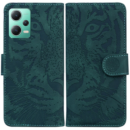Leather Flip Phone Case for Xiaomi Redmi Note 12 5G (Global) / (India) / (China) / Poco X5 5G , Tiger Pattern Imprinted Stand Wallet Cover