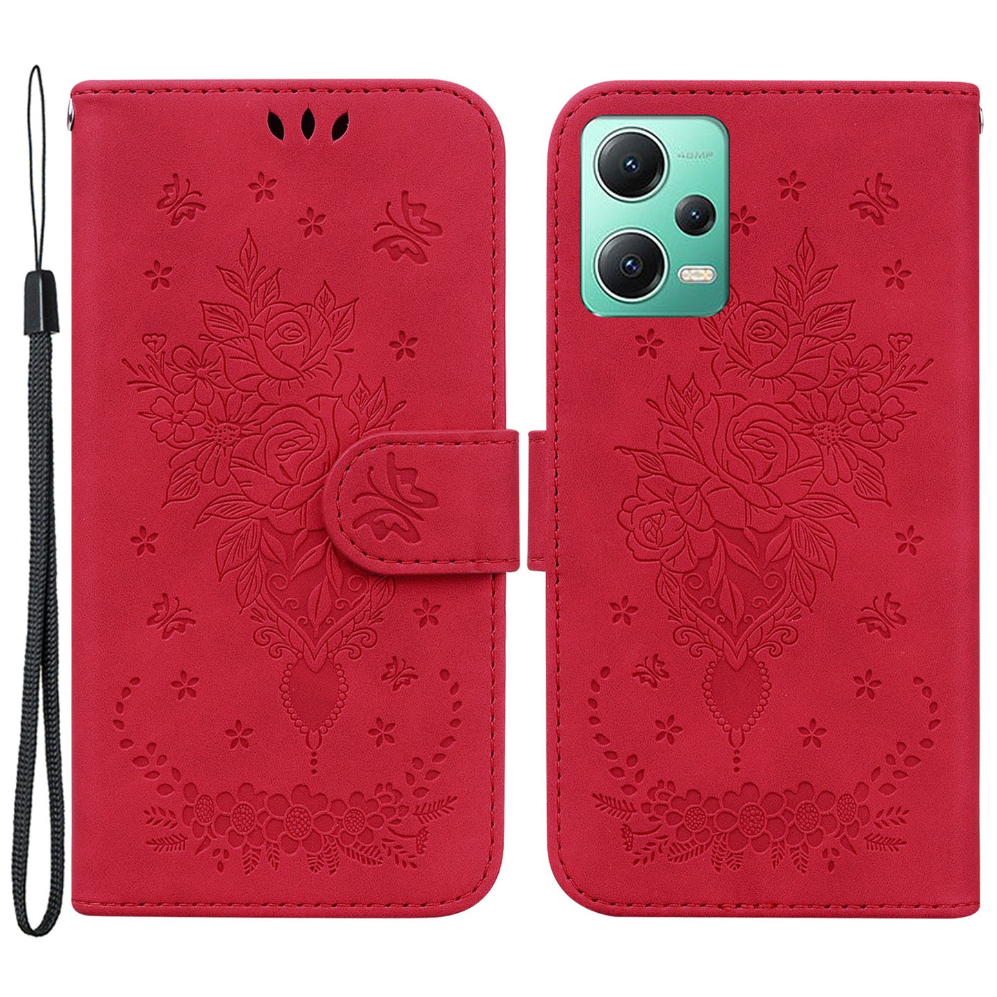 For Xiaomi Poco X5 5G / Redmi Note 12 5G (Global) / (India) / (China) Shockproof PU Leathe Phone Cover with Stand Wallet