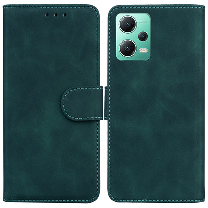 For Xiaomi Redmi Note 12 5G (Global) / (India) / (China) / Poco X5 5G PU Leather Phone Case Solid Color Stand Wallet Cover