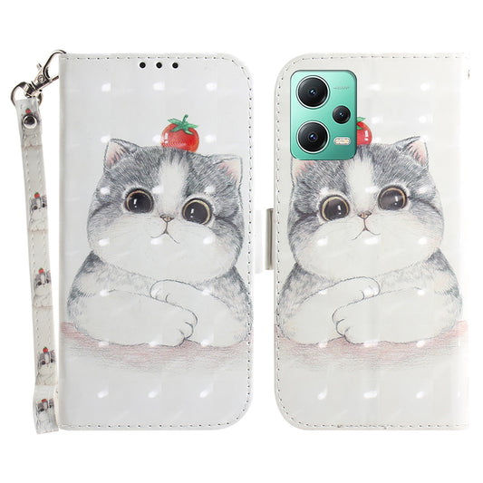 For Xiaomi Redmi Note 12 5G (Global) / (India) / (China) / Poco X5 5G Pattern Printing Anti-drop Leather Phone Case Stand Wallet