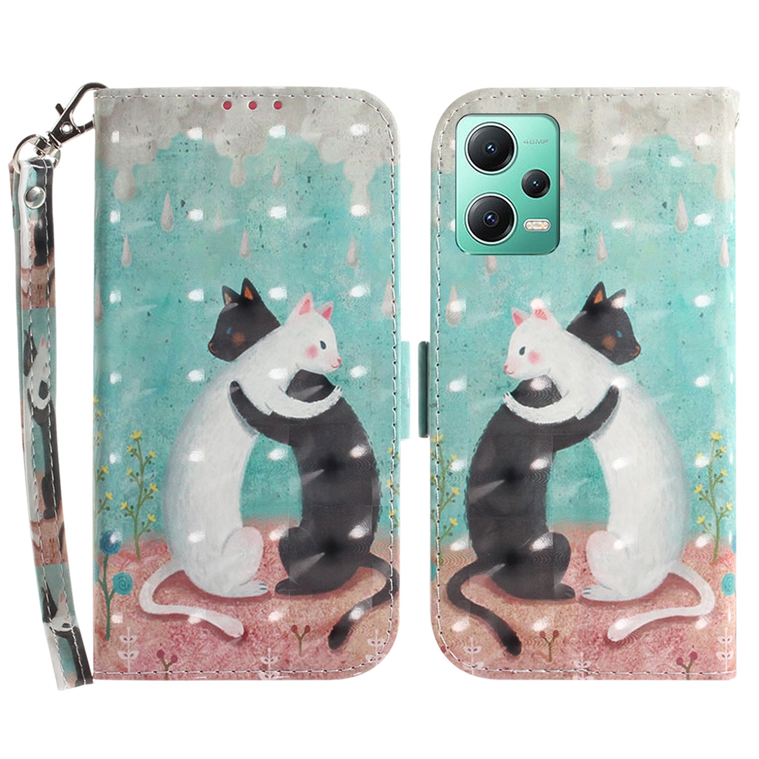 For Xiaomi Redmi Note 12 5G (Global) / (India) / (China) / Poco X5 5G Pattern Printing Anti-drop Leather Phone Case Stand Wallet