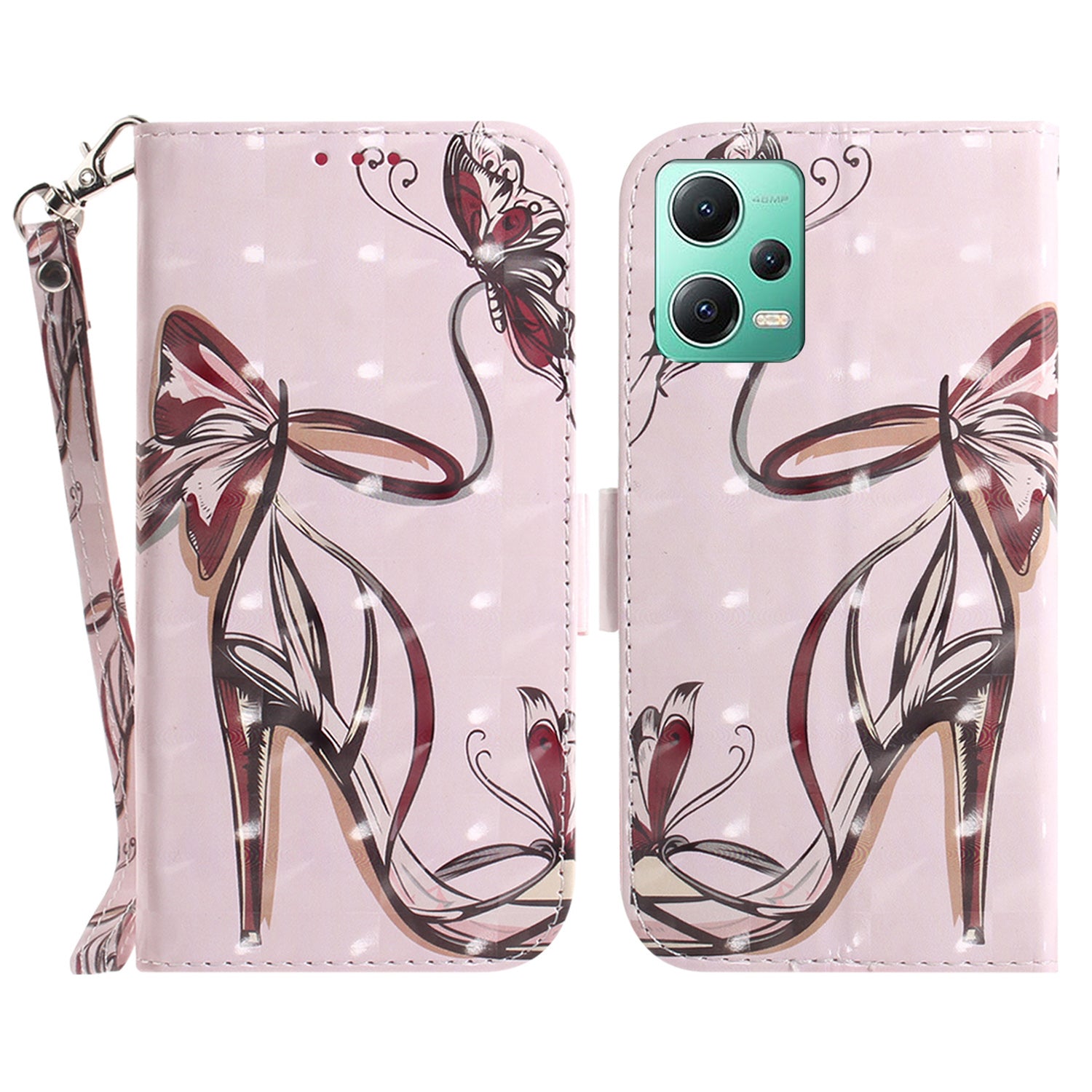 For Xiaomi Redmi Note 12 5G (Global) / (India) / (China) / Poco X5 5G Pattern Printing Anti-drop Leather Phone Case Stand Wallet