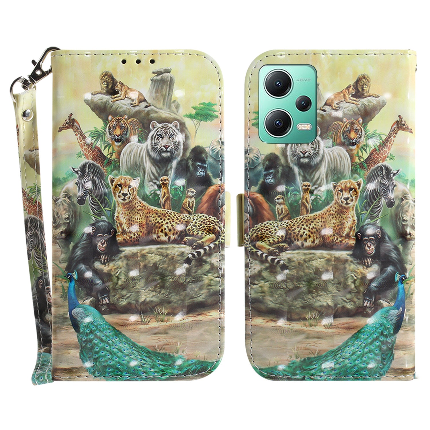 For Xiaomi Redmi Note 12 5G (Global) / (India) / (China) / Poco X5 5G Pattern Printing Anti-drop Leather Phone Case Stand Wallet