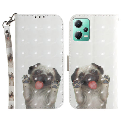 For Xiaomi Redmi Note 12 5G (Global) / (India) / (China) / Poco X5 5G Pattern Printing Anti-drop Leather Phone Case Stand Wallet
