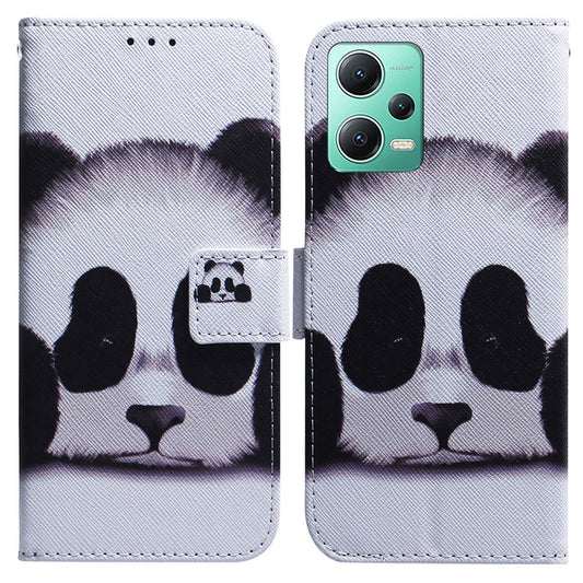 For Xiaomi Redmi Note 12 5G (Global) / (India) / (China) / Poco X5 5G Phone Wallet Case Pattern Printing Leather Stand Phone Cover with Strap