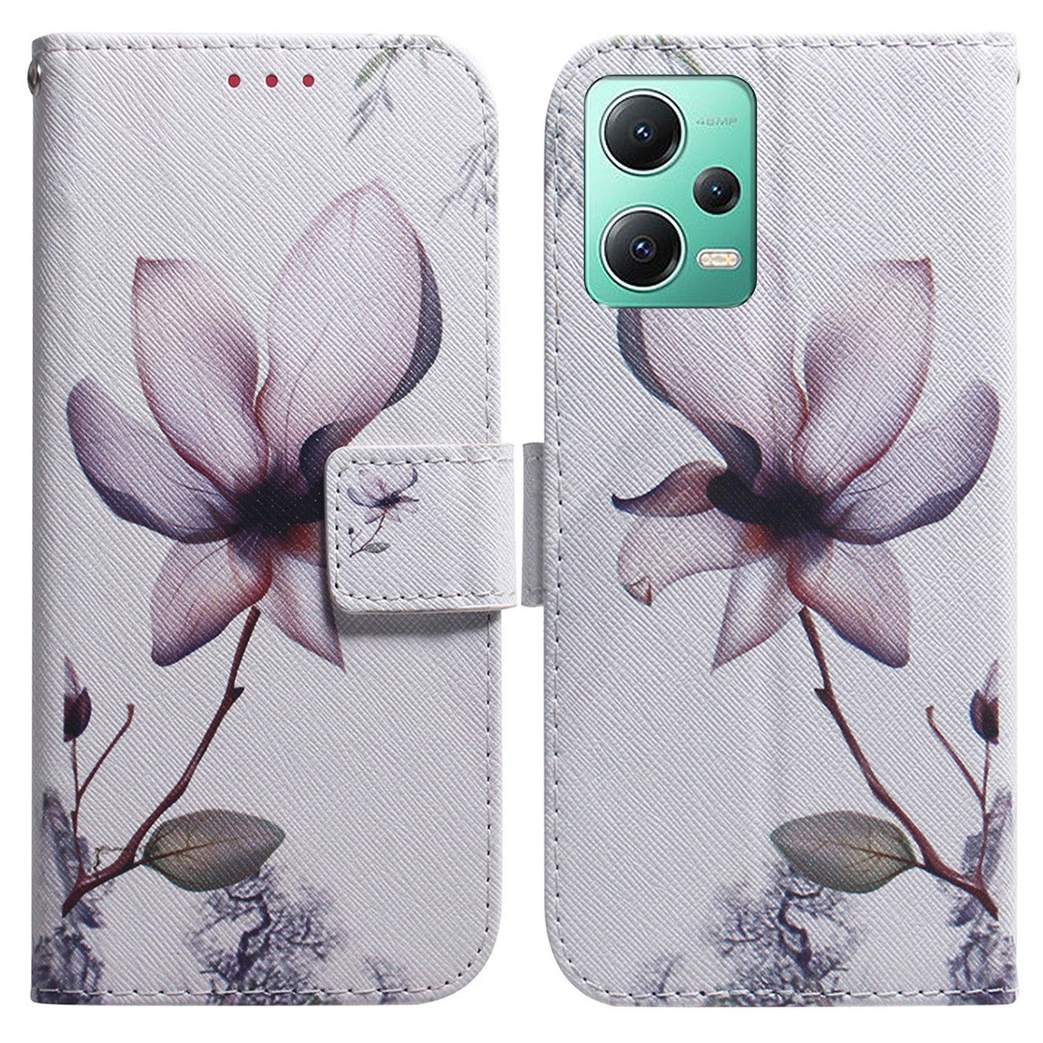 For Xiaomi Redmi Note 12 5G (Global) / (India) / (China) / Poco X5 5G Phone Wallet Case Pattern Printing Leather Stand Phone Cover with Strap