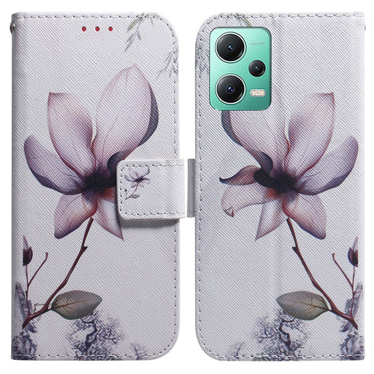 For Xiaomi Redmi Note 12 5G (Global) / (India) / (China) / Poco X5 5G Phone Wallet Case Pattern Printing Leather Stand Phone Cover with Strap