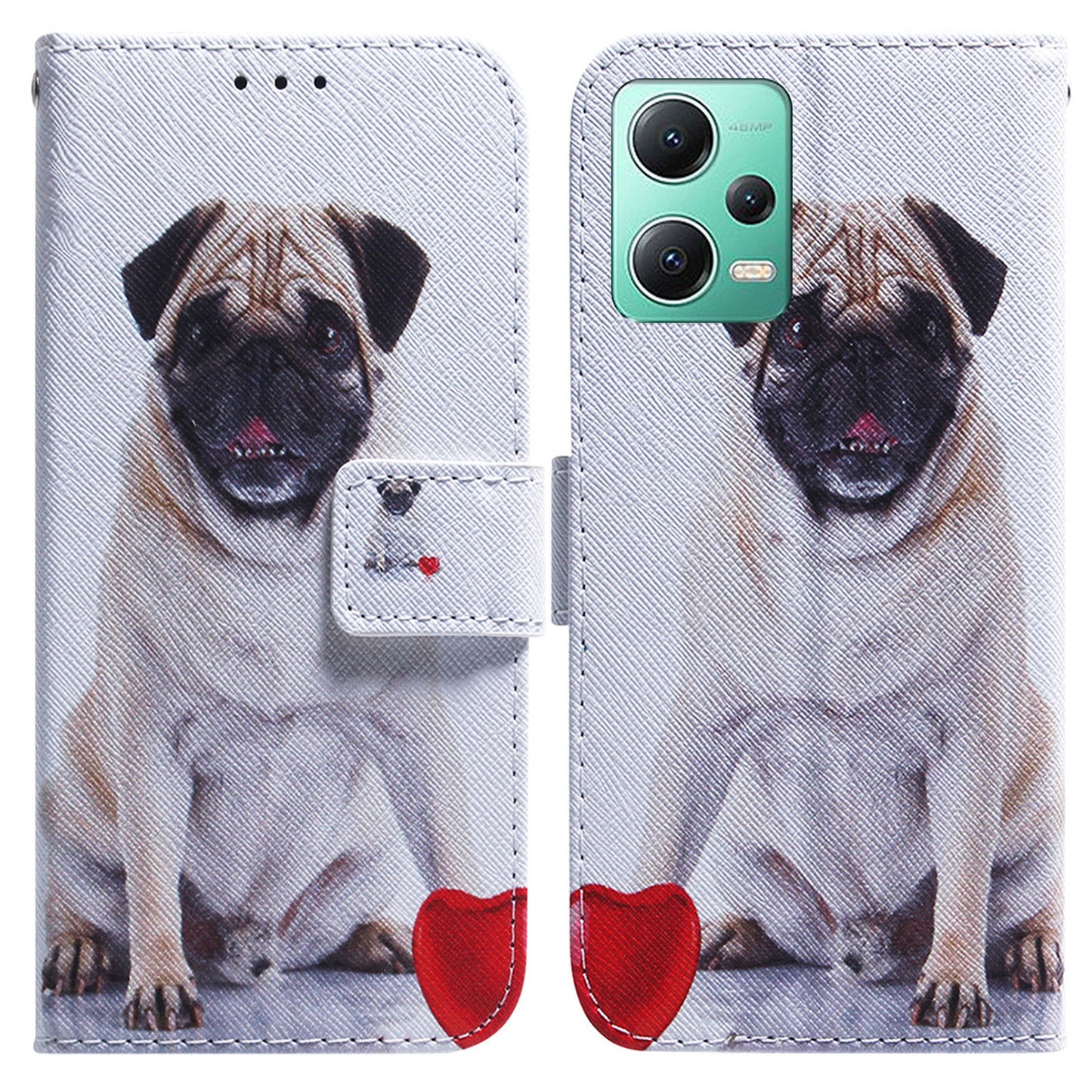 For Xiaomi Redmi Note 12 5G (Global) / (India) / (China) / Poco X5 5G Phone Wallet Case Pattern Printing Leather Stand Phone Cover with Strap
