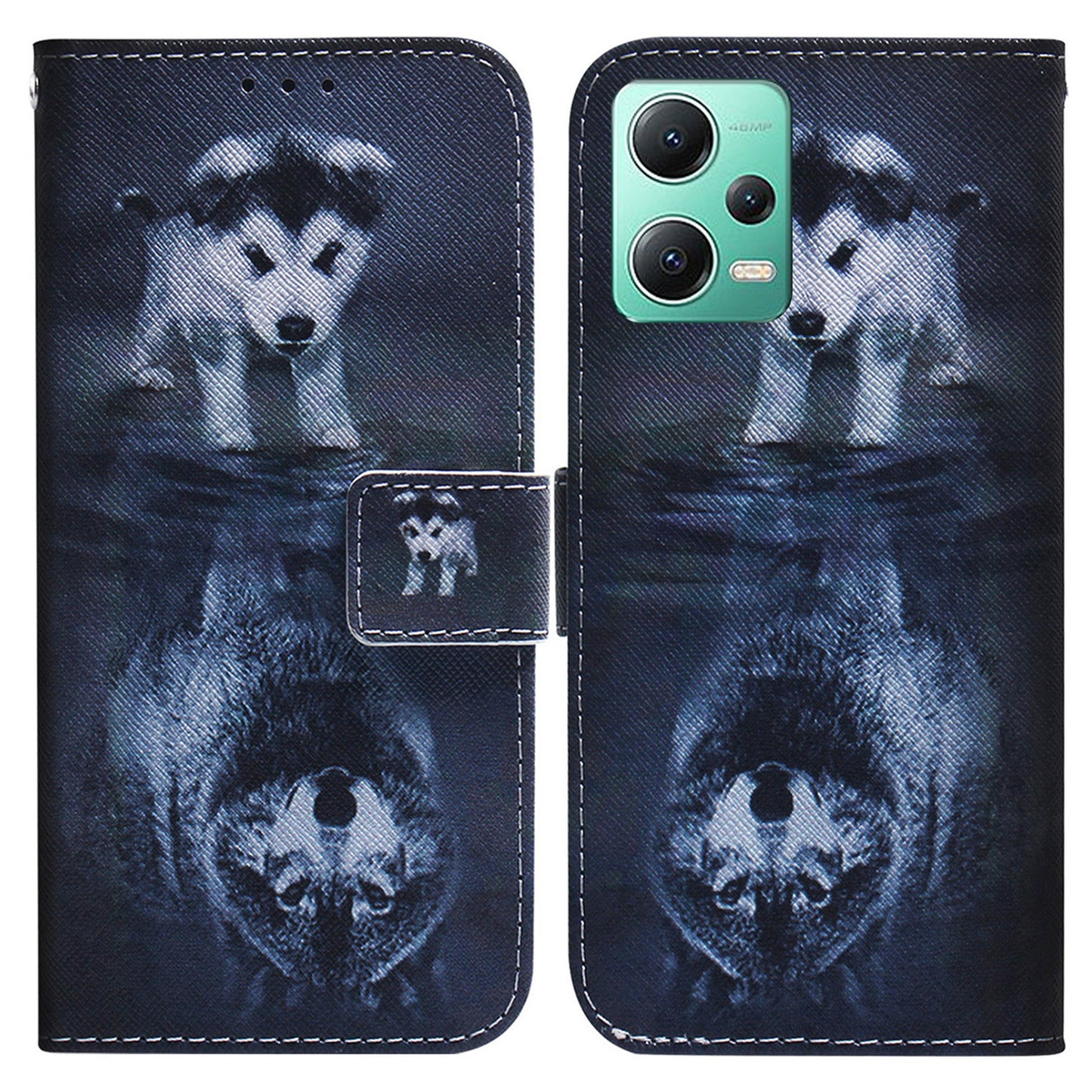 For Xiaomi Redmi Note 12 5G (Global) / (India) / (China) / Poco X5 5G Phone Wallet Case Pattern Printing Leather Stand Phone Cover with Strap