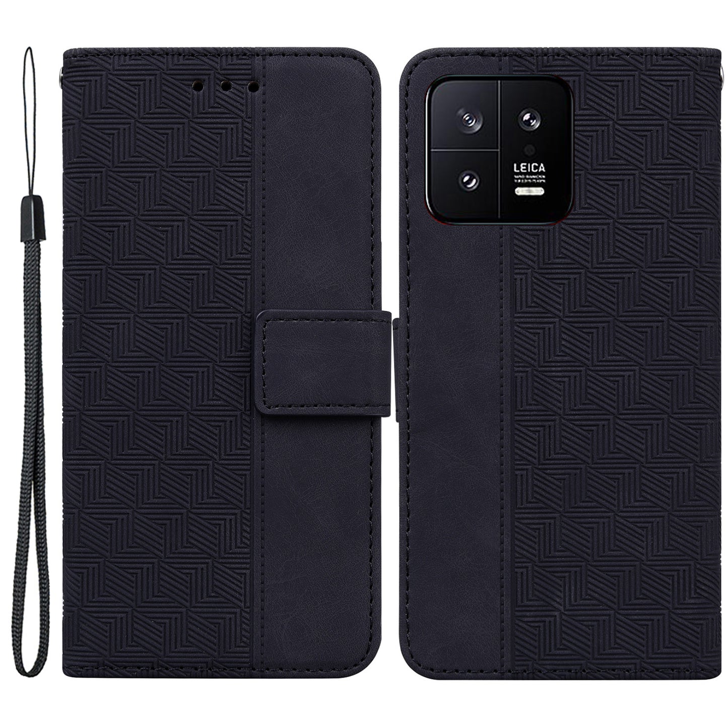 For Xiaomi 13 5G Anti-drop Phone Case Stand Imprinted Flip Leather Phone Cover with Wallet