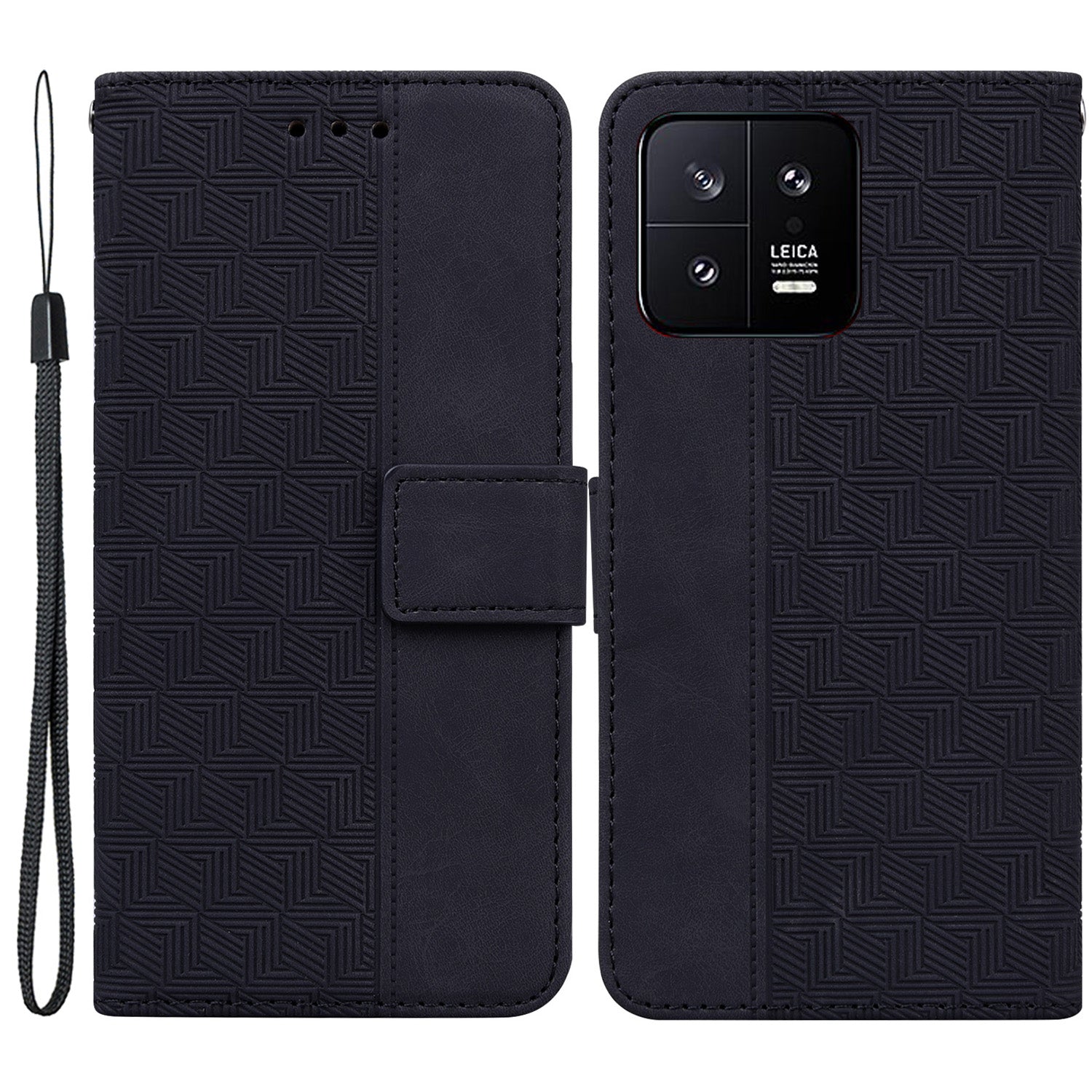 For Xiaomi 13 5G Anti-drop Phone Case Stand Imprinted Flip Leather Phone Cover with Wallet