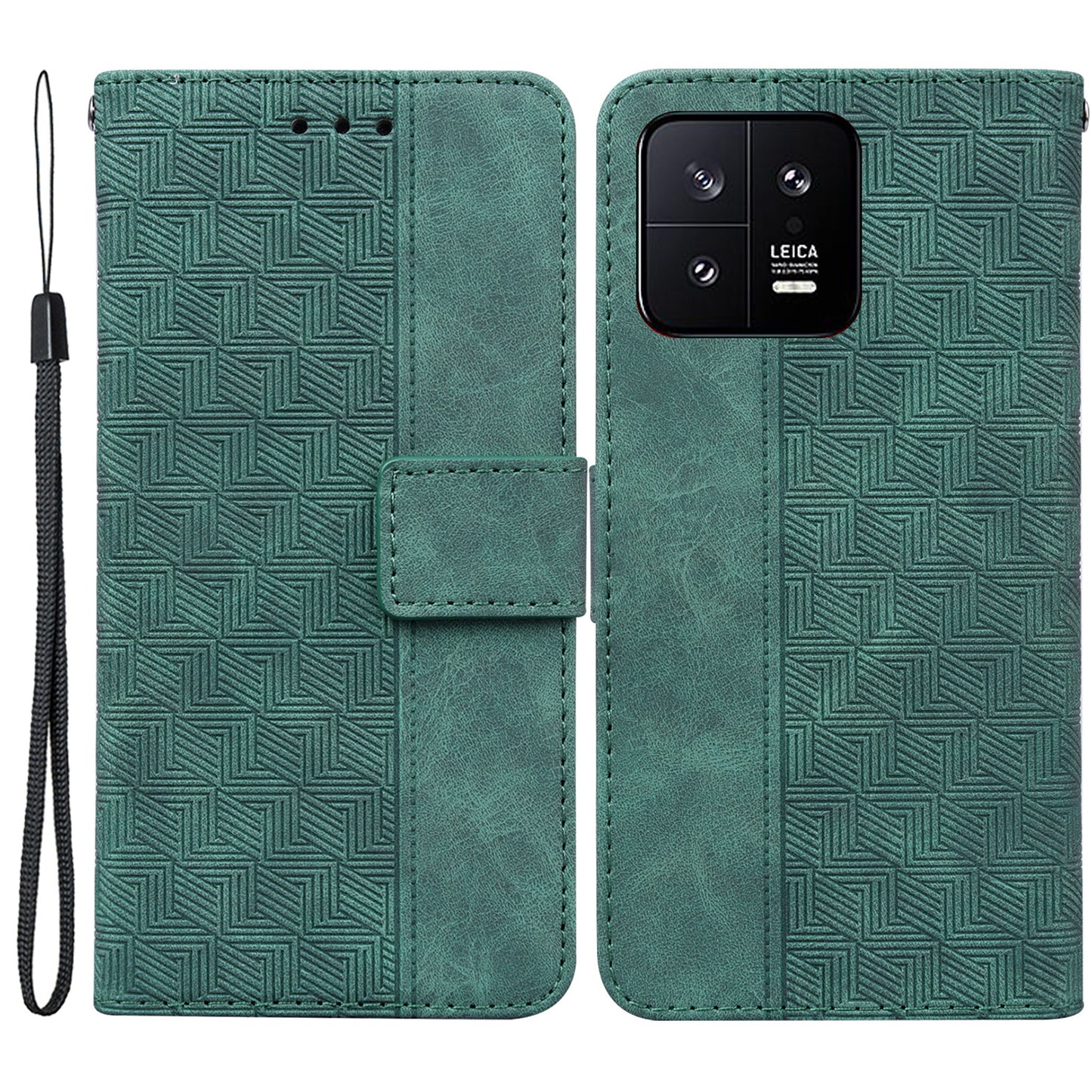 For Xiaomi 13 5G Anti-drop Phone Case Stand Imprinted Flip Leather Phone Cover with Wallet
