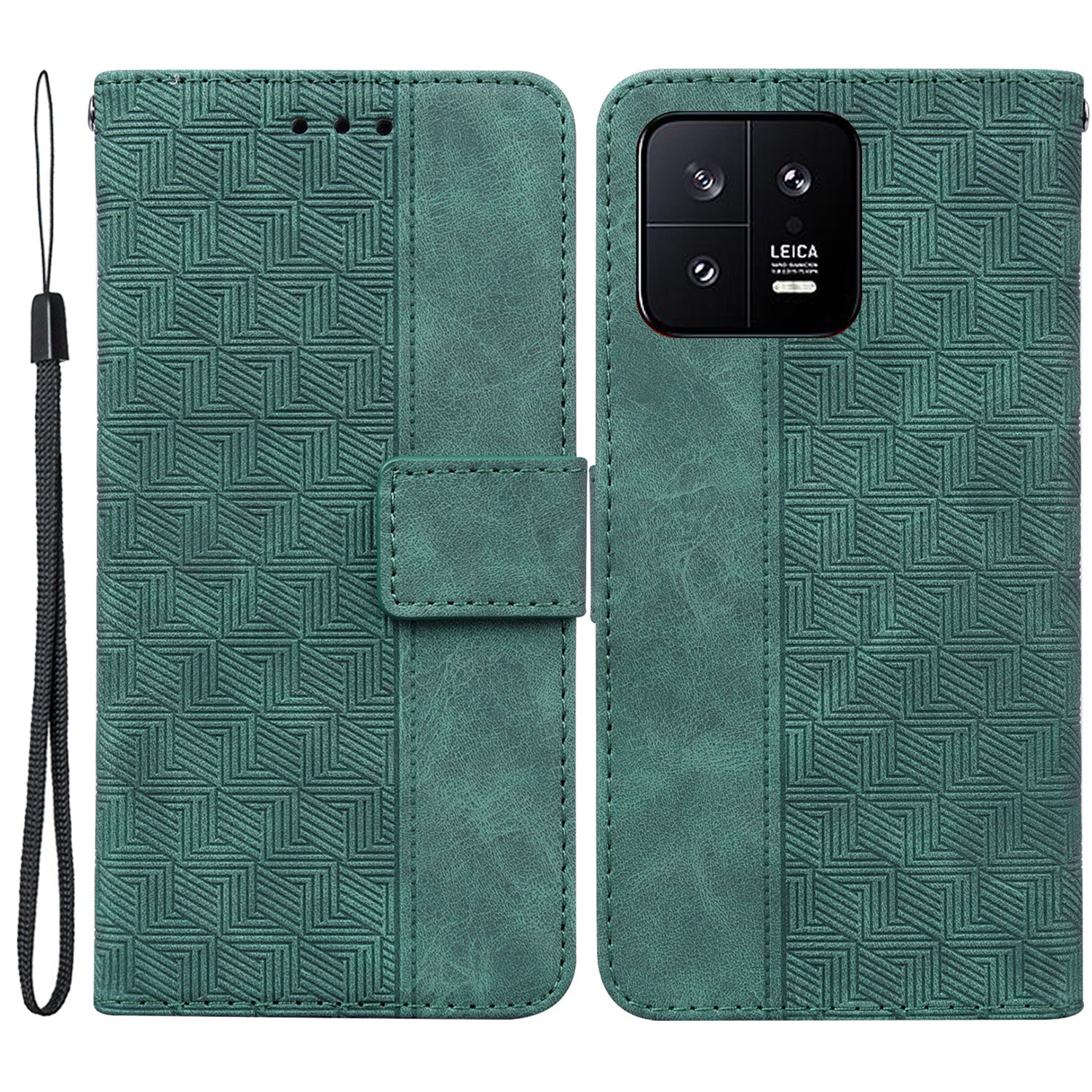 For Xiaomi 13 5G Anti-drop Phone Case Stand Imprinted Flip Leather Phone Cover with Wallet