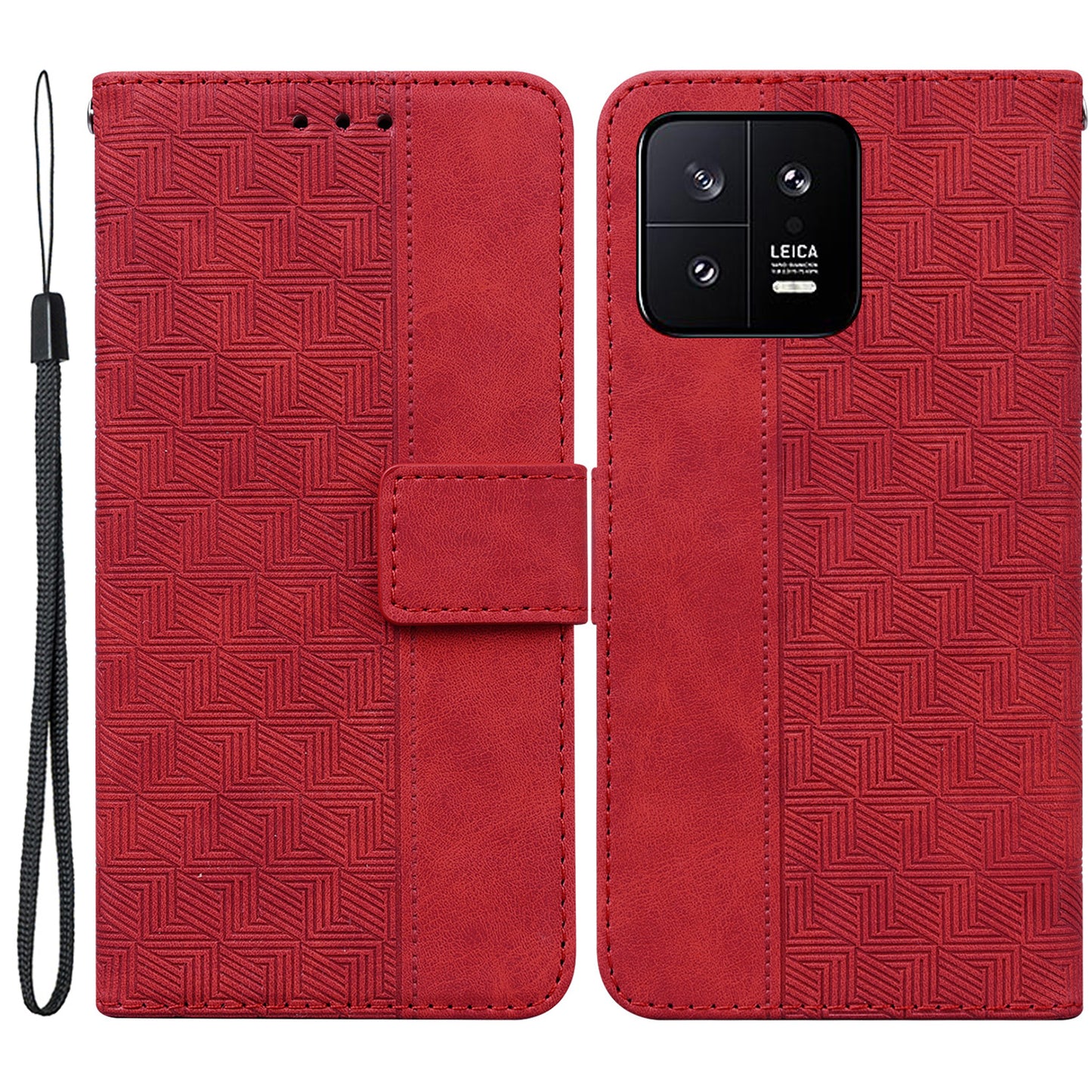 For Xiaomi 13 5G Anti-drop Phone Case Stand Imprinted Flip Leather Phone Cover with Wallet