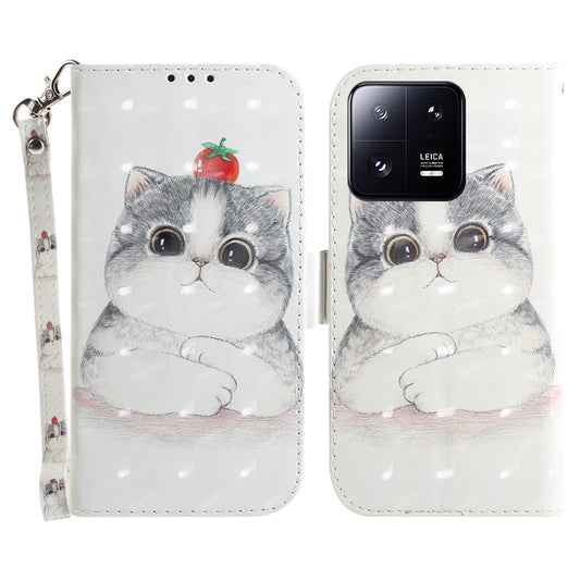 Anti-fall Folio Flip Phone Cover for Xiaomi 13 Pro 5G Stand Wallet Phone Case with Strap