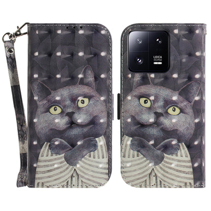 Anti-fall Folio Flip Phone Cover for Xiaomi 13 Pro 5G Stand Wallet Phone Case with Strap