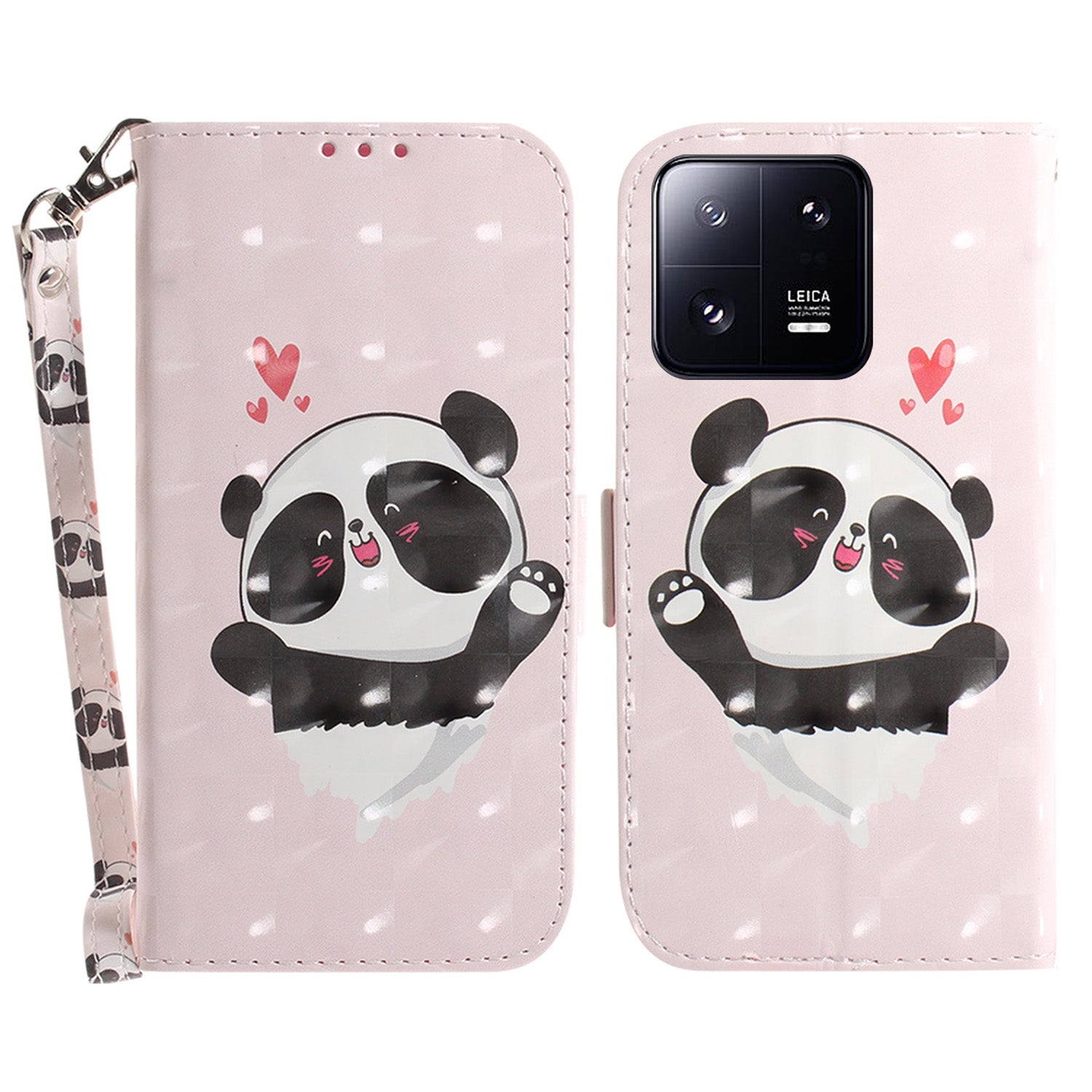Anti-fall Folio Flip Phone Cover for Xiaomi 13 Pro 5G Stand Wallet Phone Case with Strap