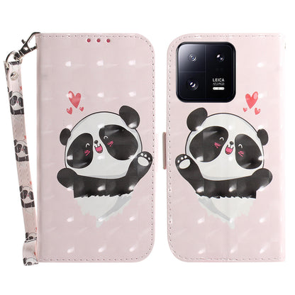 Anti-fall Folio Flip Phone Cover for Xiaomi 13 Pro 5G Stand Wallet Phone Case with Strap