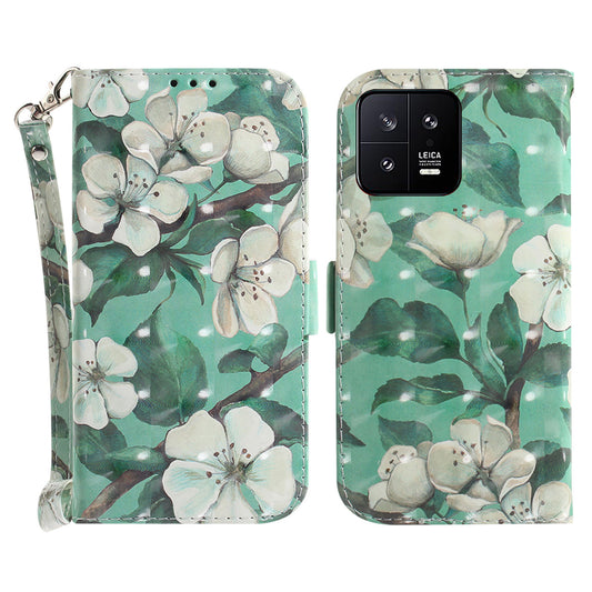 Cell Phone Cover Stand For Xiaomi 13 5G Anti-scratch PU Leather Flip Phone Case Wallet with Strap