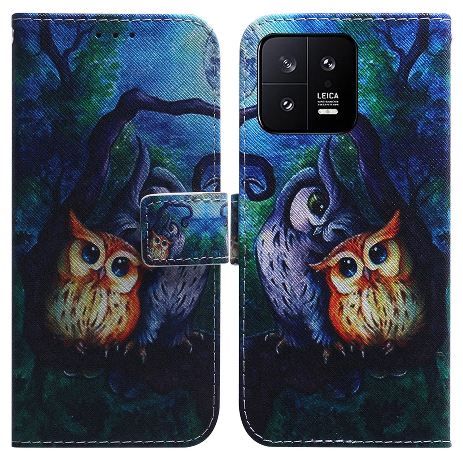 For Xiaomi 13 5G PU Leather Wallet Phone Case Pattern Printing Folding Stand Cover with Strap