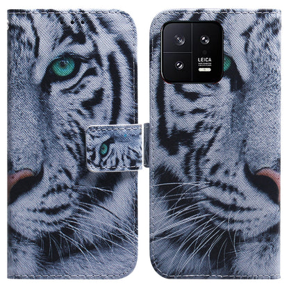 For Xiaomi 13 5G PU Leather Wallet Phone Case Pattern Printing Folding Stand Cover with Strap