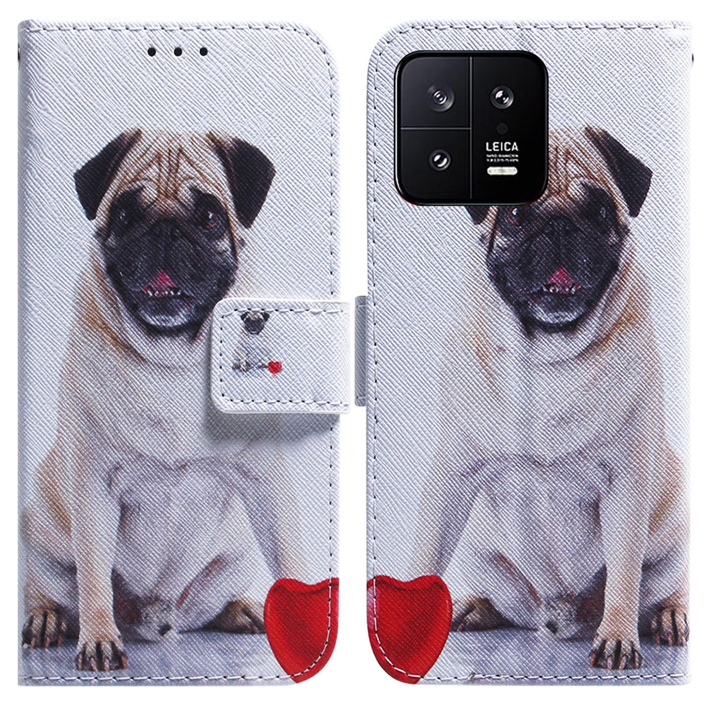 For Xiaomi 13 5G PU Leather Wallet Phone Case Pattern Printing Folding Stand Cover with Strap