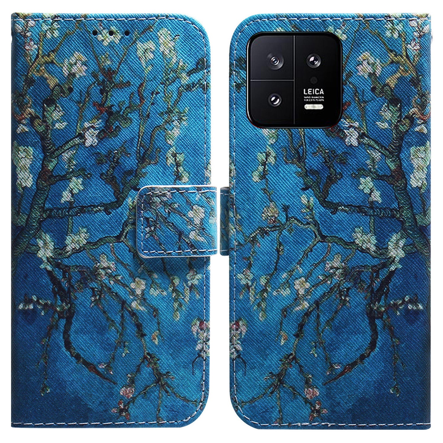 For Xiaomi 13 5G PU Leather Wallet Phone Case Pattern Printing Folding Stand Cover with Strap
