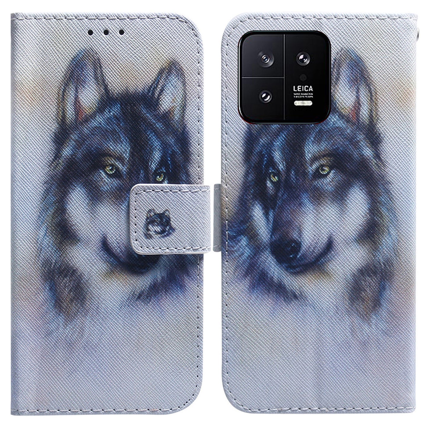 For Xiaomi 13 5G PU Leather Wallet Phone Case Pattern Printing Folding Stand Cover with Strap