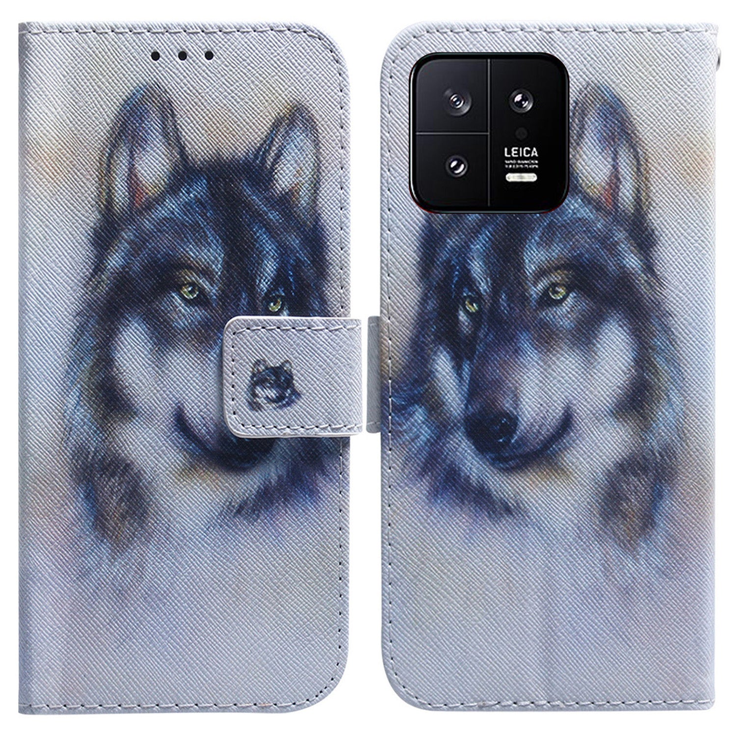 For Xiaomi 13 5G PU Leather Wallet Phone Case Pattern Printing Folding Stand Cover with Strap