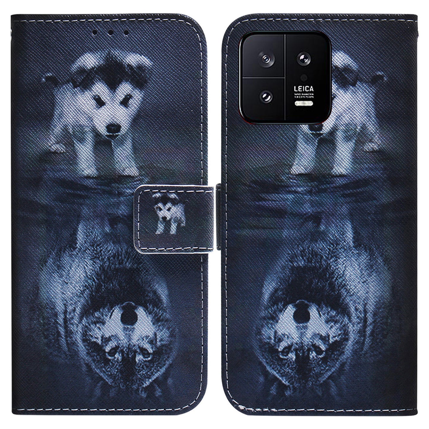 For Xiaomi 13 5G PU Leather Wallet Phone Case Pattern Printing Folding Stand Cover with Strap